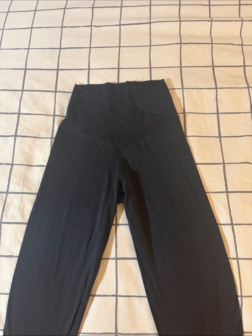 aerie real me viral cross over Black High-Waist Kids Leggings